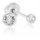 INVERNESS PENDIENTE ACERO INOXIDABLE 55C SOLITARIO CRISTAL NATURAL 3 MM