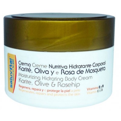 Comprar SALUVITAL CREMA CORPORAL KARITE OLIVA ROSA MOSQUETA 200 ML al mejor precio en NuestraFarma, tu farmacia online