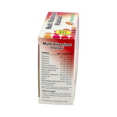 Comprar VALLESOL MULTI VITAMINAS VITALIDAD + GINSENG 24 COMPRIMIDOS MASTICABLES al mejor precio en NuestraFarma, tu farmacia online