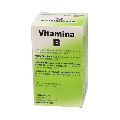 Comprar VALLESOL VITAMINA B COMPLEX 30 COMPRIMIDOS al mejor precio en NuestraFarma, tu farmacia online