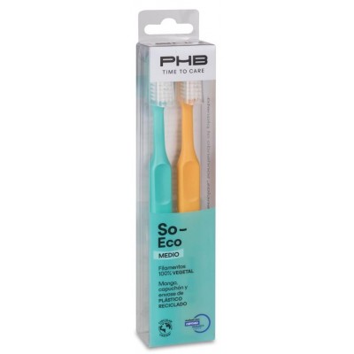 Comprar PHB SO-ECO CEPILLO MANUAL MEDIO 2 UNIDADES al mejor precio en NuestraFarma, tu farmacia online