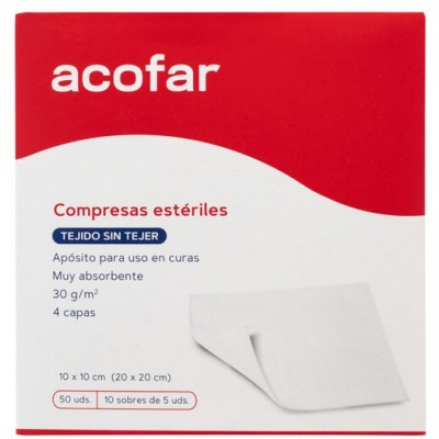 Comprar ACOFAR COMPRESAS ESTERILES DE TEJIDO SIN TEJER 50 UNIDADES al mejor precio en NuestraFarma, tu farmacia online