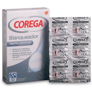 COREGA BLANQUEADOR LIMPIEZA PROTESIS DENTAL 30 TABLETAS