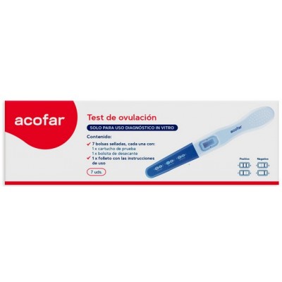 Comprar ACOFAR TEST DE OVULACION 7 UNIDADES al mejor precio en NuestraFarma, tu farmacia online