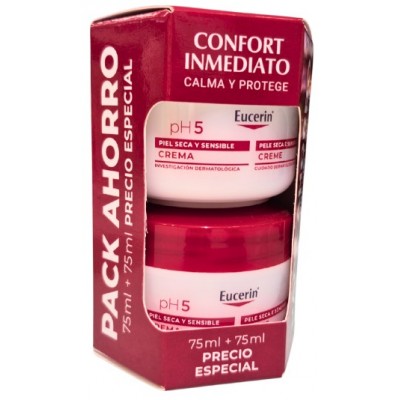 Comprar EUCERIN PACK CREMA PH5 2 X 75 ML al mejor precio en NuestraFarma, tu farmacia online