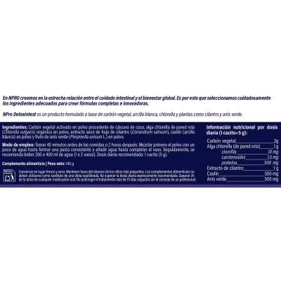 Comprar NPRO DETOXINTEST 140 G al mejor precio en NuestraFarma, tu farmacia online