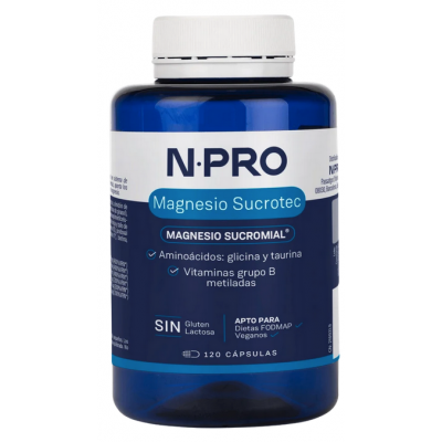 Comprar NPRO MAGNESIO SUCROTEC 120 CAPSULAS al mejor precio en NuestraFarma, tu farmacia online