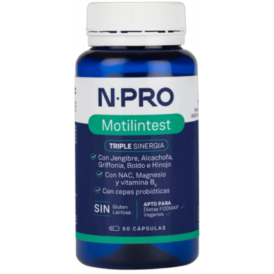 Comprar NPRO MOTILINTEST 60 CAPSULAS al mejor precio en NuestraFarma, tu farmacia online