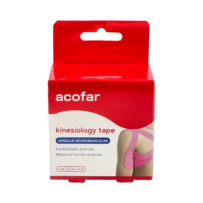 Comprar ACOFAR KINESIOLOGY TAPE VENDAJE NEUROMUSCULAR COLOR FUCSIA al mejor precio en NuestraFarma, tu farmacia online