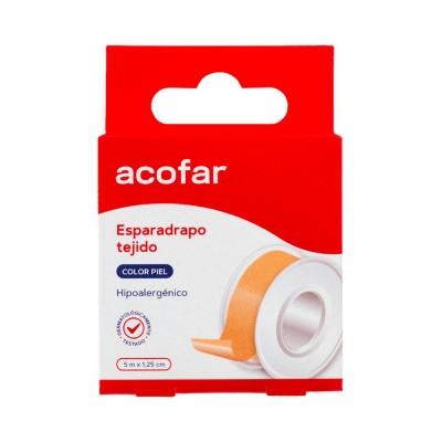 Comprar ACOFAR ESPARADRAPO TEJIDO 5 X 1.25 CM COLOR PIEL al mejor precio en NuestraFarma, tu farmacia online