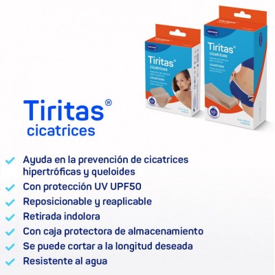 Comprar TIRITAS CICATRICES SILICONA APOSITO ADHESIVO 5 UNIDADES 30 CM X 4 CM al mejor precio en NuestraFarma, tu farmacia online