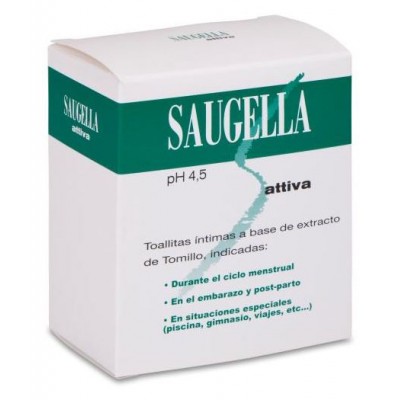 Comprar SAUGELLA ATTIVA TOALLITAS LIMPIADORAS 10 UNIDADES al mejor precio en NuestraFarma, tu farmacia online