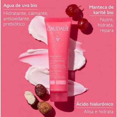 Comprar CAUDALIE VINOHYDRA CREMA HIDRATACIÓN INTENSA ÁCIDO HIALURÓNICO + MANTECA DE KARITÉ 60 ML al mejor precio en NuestraFarma, tu farmacia online