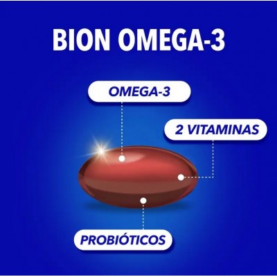 Comprar BION OMEGA-3 CON PROBIOTICOS 30 CAPSULAS al mejor precio en NuestraFarma, tu farmacia online