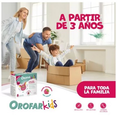 Comprar OROFAR KIDS PIRULETAS ALIVIO GARGANTA +3 AÑOS SABOR FRAMBUESA 8 UNIDADES al mejor precio en NuestraFarma, tu farmacia online