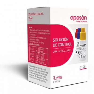 Comprar APOSAN SOLUCION DE CONTROL CS-201 3 VIALES al mejor precio en NuestraFarma, tu farmacia online
