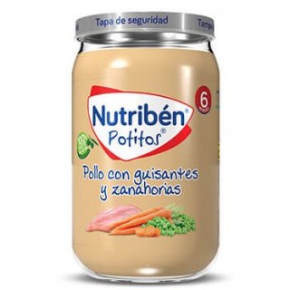 NUTRIBEN POTITO POLLO CON GUISANTES Y ZANAHORIAS 235 G