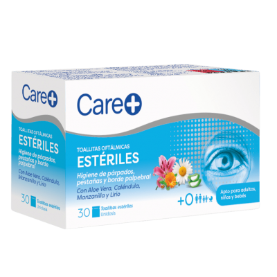 Comprar CARE+ TOALLITAS OFTALMICAS ESTERILES 30 TOALLITAS al mejor precio en NuestraFarma, tu farmacia online