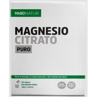 MABONATUR MAGNESIO CITRATO PURO 20 SOBRES BUCODISPERSABLES 5,3 G SABOR A CITRICOS