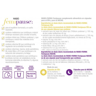 Comprar MABONATUR FEMIPAUSE 60 CAPSULAS al mejor precio en NuestraFarma, tu farmacia online