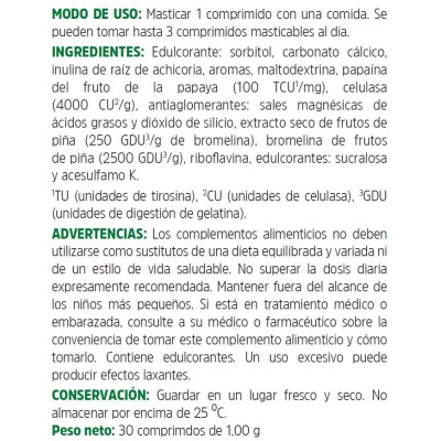 Comprar MABONATUR DIGESTIN ENZYMES 30 COMPRIMIDOS al mejor precio en NuestraFarma, tu farmacia online