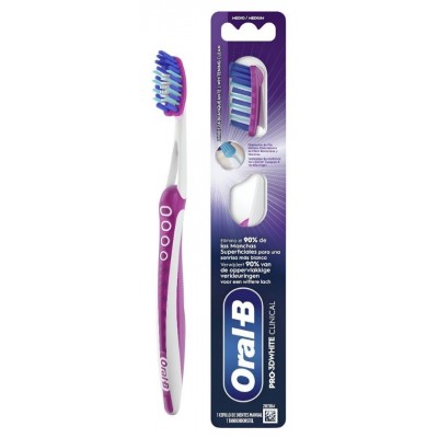 Comprar ORAL-B PRO-3DWHITE CLINICAL CEPILLO DENTAL BLANQUEANTE ADULTO MEDIO al mejor precio en NuestraFarma, tu farmacia online