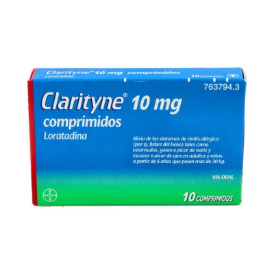Comprar CLARITYNE 10 MG 10 COMPRIMIDOS al mejor precio en NuestraFarma, tu farmacia online