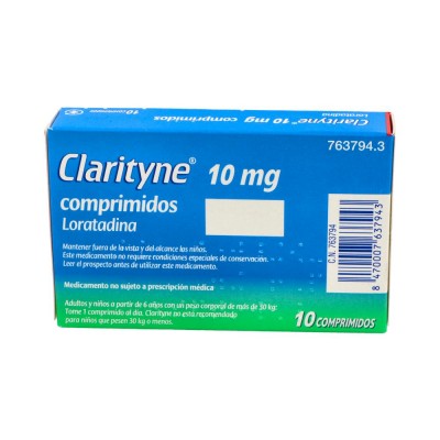 Comprar CLARITYNE 10 MG 10 COMPRIMIDOS al mejor precio en NuestraFarma, tu farmacia online
