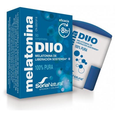 Comprar SORIA NATURAL MELATONINA DUO 90 COMPRIMIDOS al mejor precio en NuestraFarma, tu farmacia online
