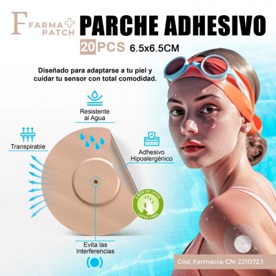 Comprar FARMA PATCH PARCHE ADHESIVO PARA SENSOR GLUCOSA 10 UNIDADES COLOR PIEL al mejor precio en NuestraFarma, tu farmacia online