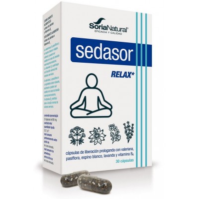 Comprar SORIA NATURAL SEDASOR RELAX 30 CAPSULAS al mejor precio en NuestraFarma, tu farmacia online