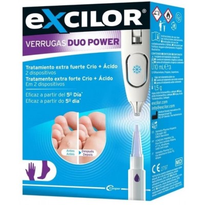 Comprar EXCILOR DUO POWER TRATAMIENTO DE VERRUGAS 1 LÁPIZ CRIOTERAPIA 10 ML + 1 LAPIZ ÁCIDO 1,5 G al mejor precio en NuestraFarma, tu farmacia online