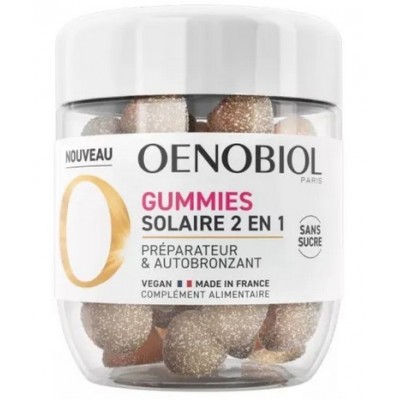 Comprar OENOBIOL SOLAR 2 EN 1 SABOR FRESA LIMON 60 GOMINOLAS al mejor precio en NuestraFarma, tu farmacia online