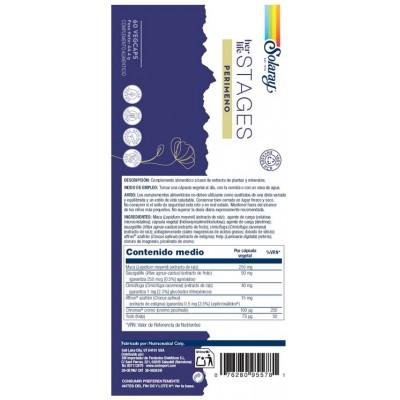 Comprar SOLARAY STAGES PERIMENO 60 CAPSULAS al mejor precio en NuestraFarma, tu farmacia online