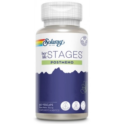 Comprar SOLARAY STAGES POSTMENO 60 CAPSULAS al mejor precio en NuestraFarma, tu farmacia online