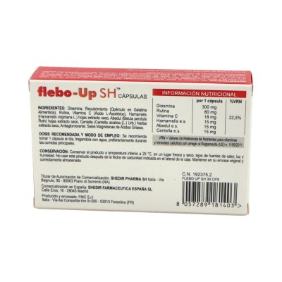 Comprar FLEBO-UP SH 30 CAPSULAS al mejor precio en NuestraFarma, tu farmacia online