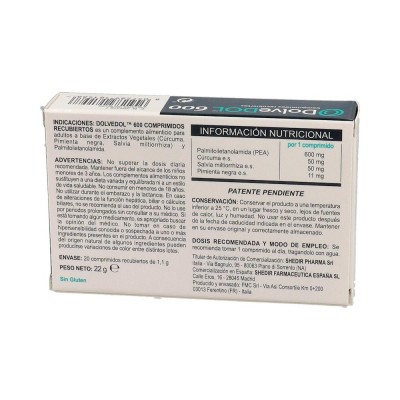 Comprar DOLVEDOL 600 20 COMPRIMIDOS al mejor precio en NuestraFarma, tu farmacia online