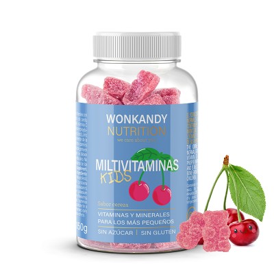 Comprar WONKANDY NUTRITION MULTIVITAMINAS KIDS 60 GOMINOLAS SABOR CEREZA al mejor precio en NuestraFarma, tu farmacia online