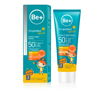 Comprar BE+ SKINPROTECT INFANTIL ULTRA FLUIDO FACIAL SPF50+ 50 ML al mejor precio en NuestraFarma, tu farmacia online