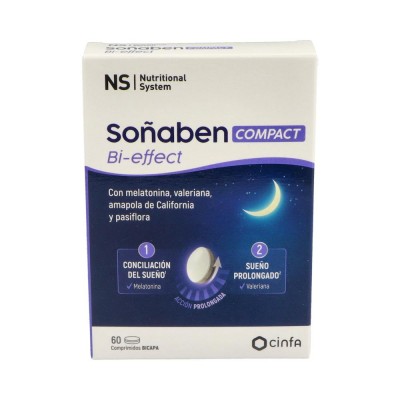 Comprar NS SOÑABEN BI-EFFECT COMPACT 60 COMPRIMIDOS al mejor precio en NuestraFarma, tu farmacia online