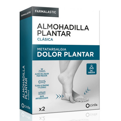 Comprar FARMALASTIC ALMOHADILLA PLANTAR CLASICA 2 UNIDADES TALLA UNICA al mejor precio en NuestraFarma, tu farmacia online