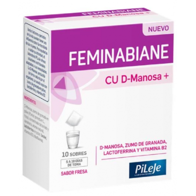 Comprar FEMINABIANE CU D-MANOSA + 10 SOBRES SABOR FRESA al mejor precio en NuestraFarma, tu farmacia online