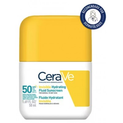 Comprar CERAVE PROTECTOR SOLAR FLUIDO INVISIBLE PIEL NORMAL-SECA SPF 50+ 50 ML al mejor precio en NuestraFarma, tu farmacia online