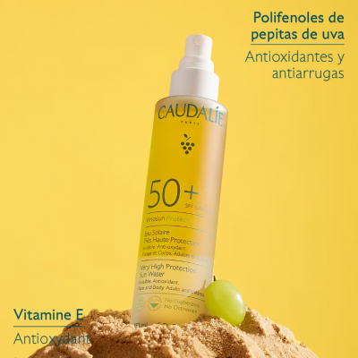 Comprar CAUDALIE VINOSUN AGUA SOLAR DE MUY ALTA PROTECCIÓN SPF 50+ 150 ML al mejor precio en NuestraFarma, tu farmacia online