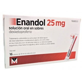 ENANDOL 25 MG 16 SOBRES SOLUCION ORAL
