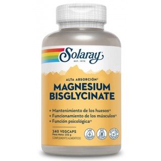 SOLARAY BISGLICINATO DE MAGNESIO 240 CAPSULAS VEGETALES