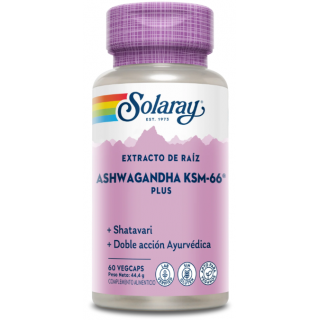 SOLARAY ASHWAGANDHA KSM-66 PLUS 60 CAPSULAS VEGETALES