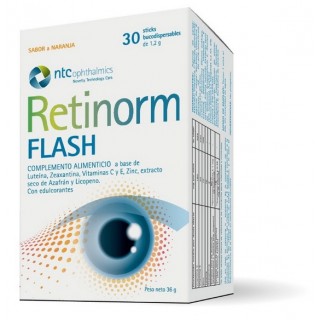 RETINORM FLASH 30 STICKS BUCODISPERSABLES 1,2 G SABOR NARANJA