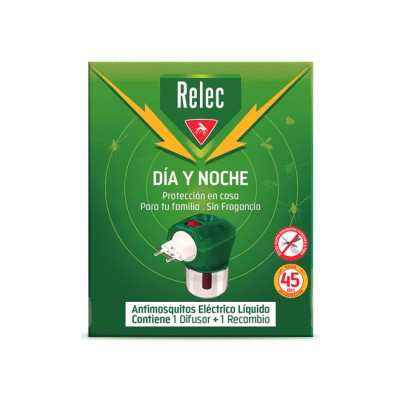 Comprar RELEC DIA Y NOCHE ANTIMOSQUITOS ELECTRICO LIQUIDO ON OFF 1 DIFUSOR + RECAMBIO al mejor precio en NuestraFarma, tu farmacia online