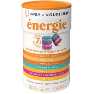 UPSA X NOURISHED ENERGY 7 EN 1 30 GUMMIES SABOR AFRUTADO